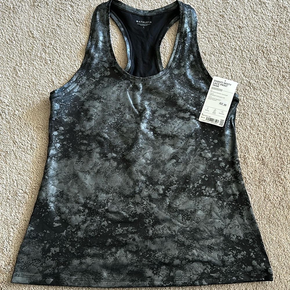 NWT Athleta Shanti Misty Lace Print Tank